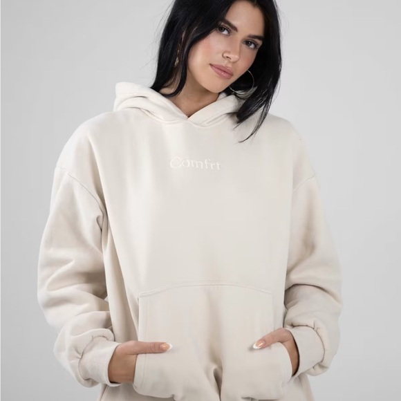 Comfrt Tops - Comfrt Signature Hoodie in Bone